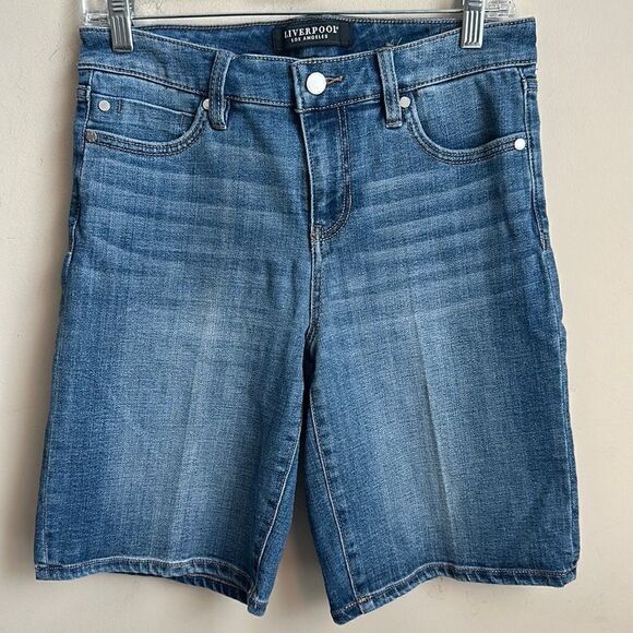 Liverpool The Girlfriend Denim Short 6 - Picture 1 of 5